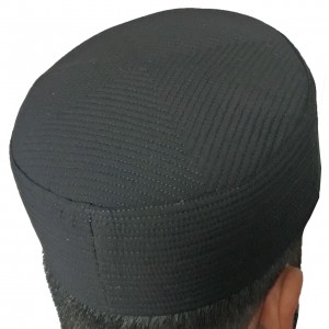 Black Premium Quality Quilted Turban Cap / Hat / Kufi IBZ-402-1